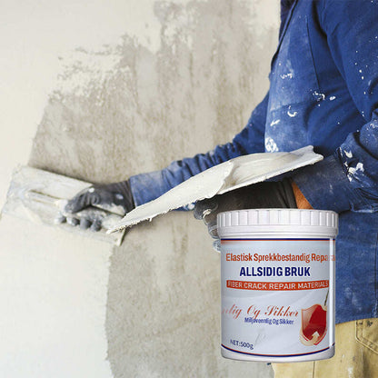 Elastic Crack Resistant Wall Repair Paste - Flexible & Waterproof Filler for Interior/Exterior Walls with Easy Application