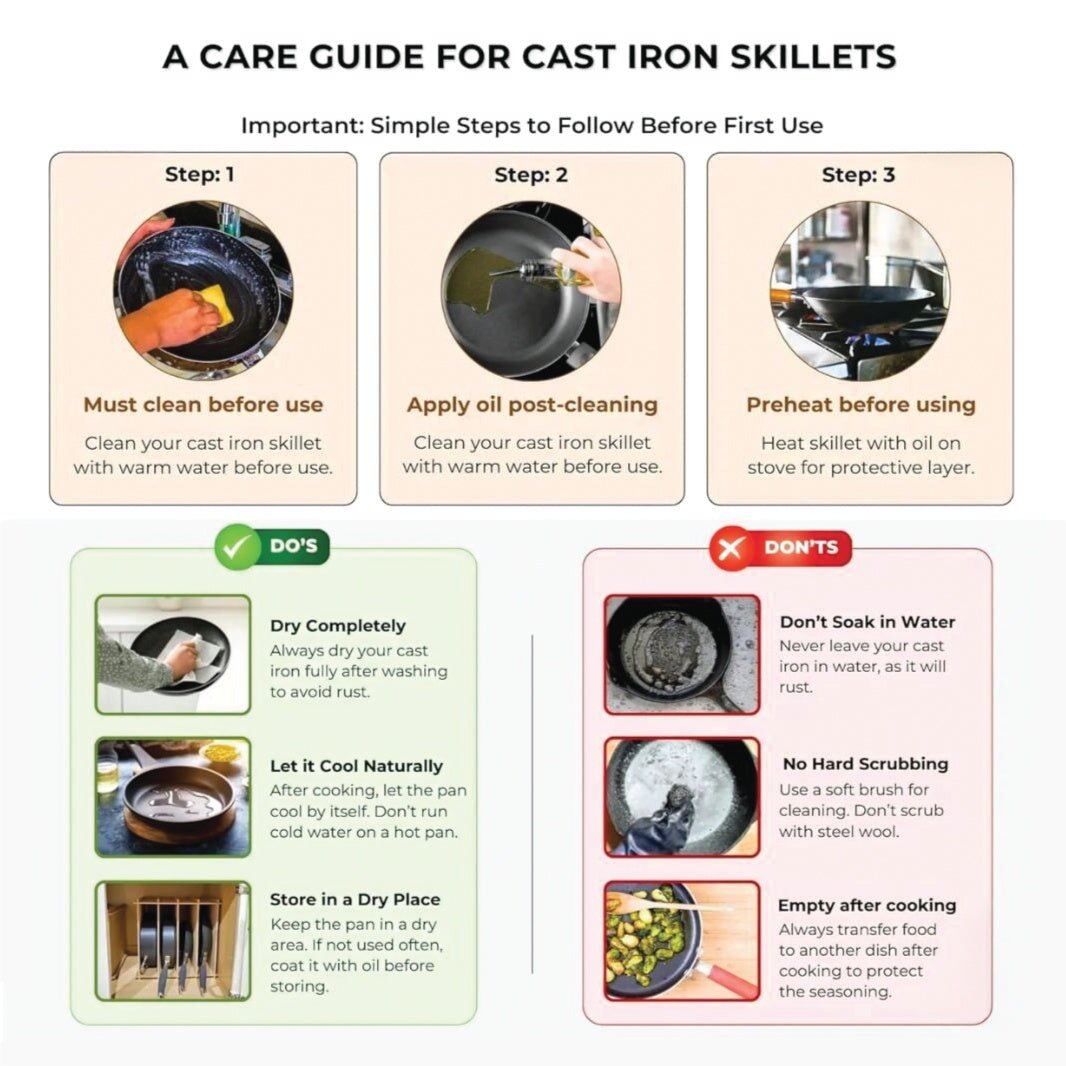 Cast Iron Non-Stick Cooking Pot with Grab Handles And Wooden Lid