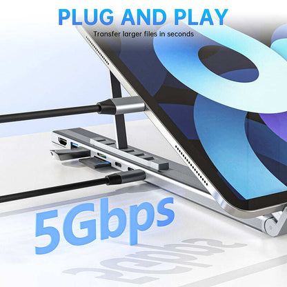 Limited-time offer-USB-C Docking Station Laptop Stand with 4K HDMI