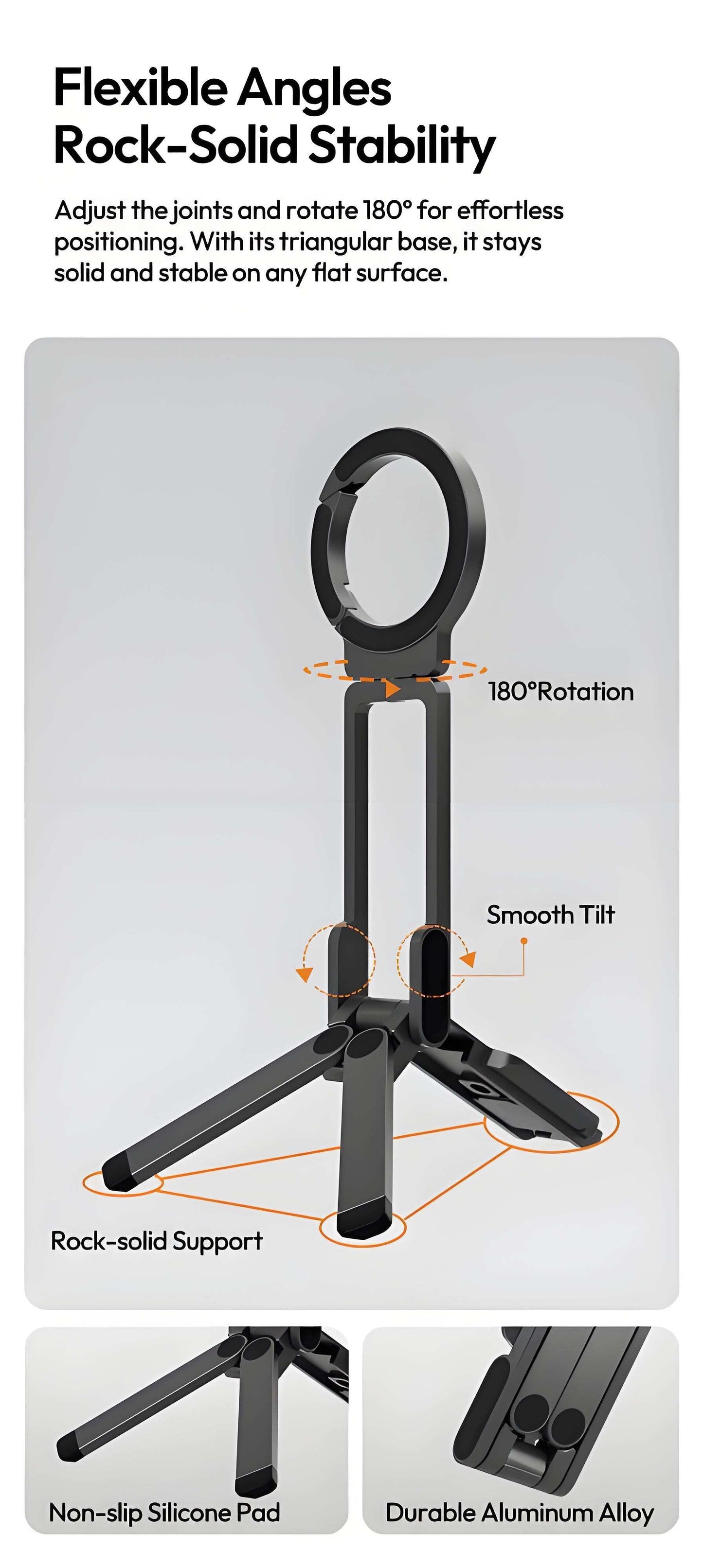 Strong Magnetic Phone Tripod for iPhone